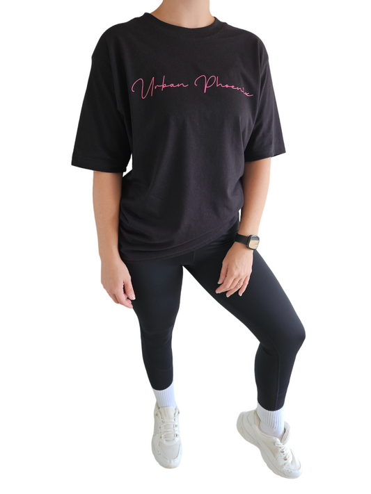 Billion Oversized Tee Black/Pink