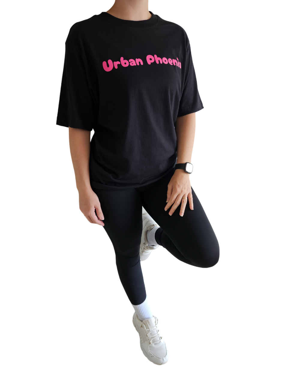 Cherry Oversized Tee Black/Pink