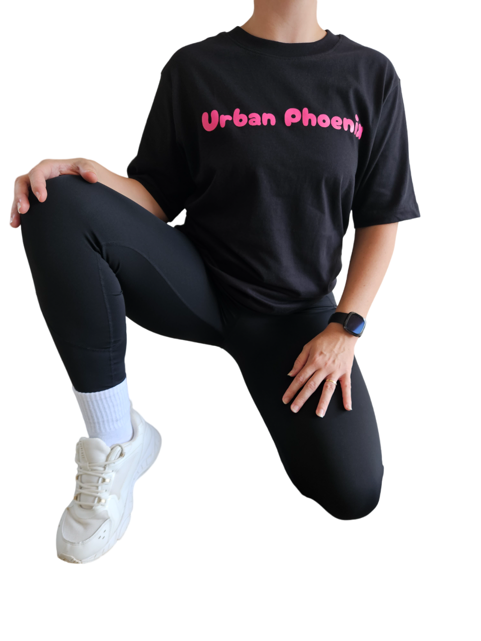 Cherry Oversized Tee Black/Pink