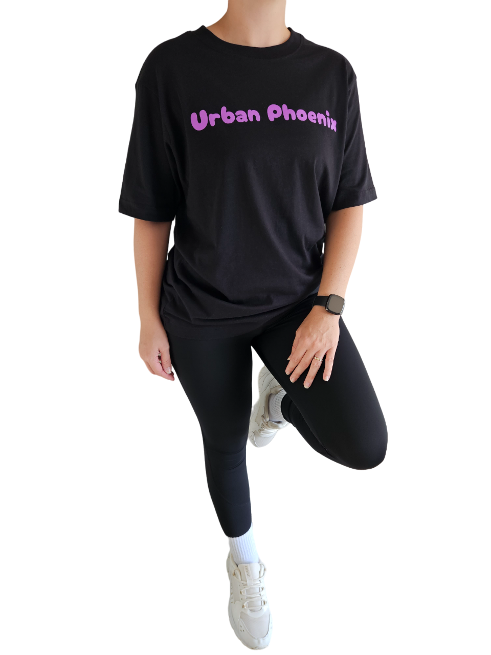 Cherry Oversized Tee Black/Purple