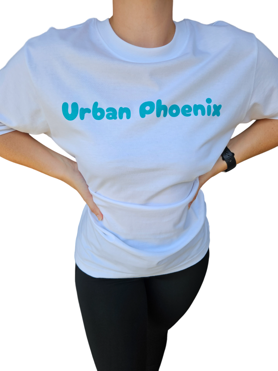 Cherry Oversized Tee White/Aqua