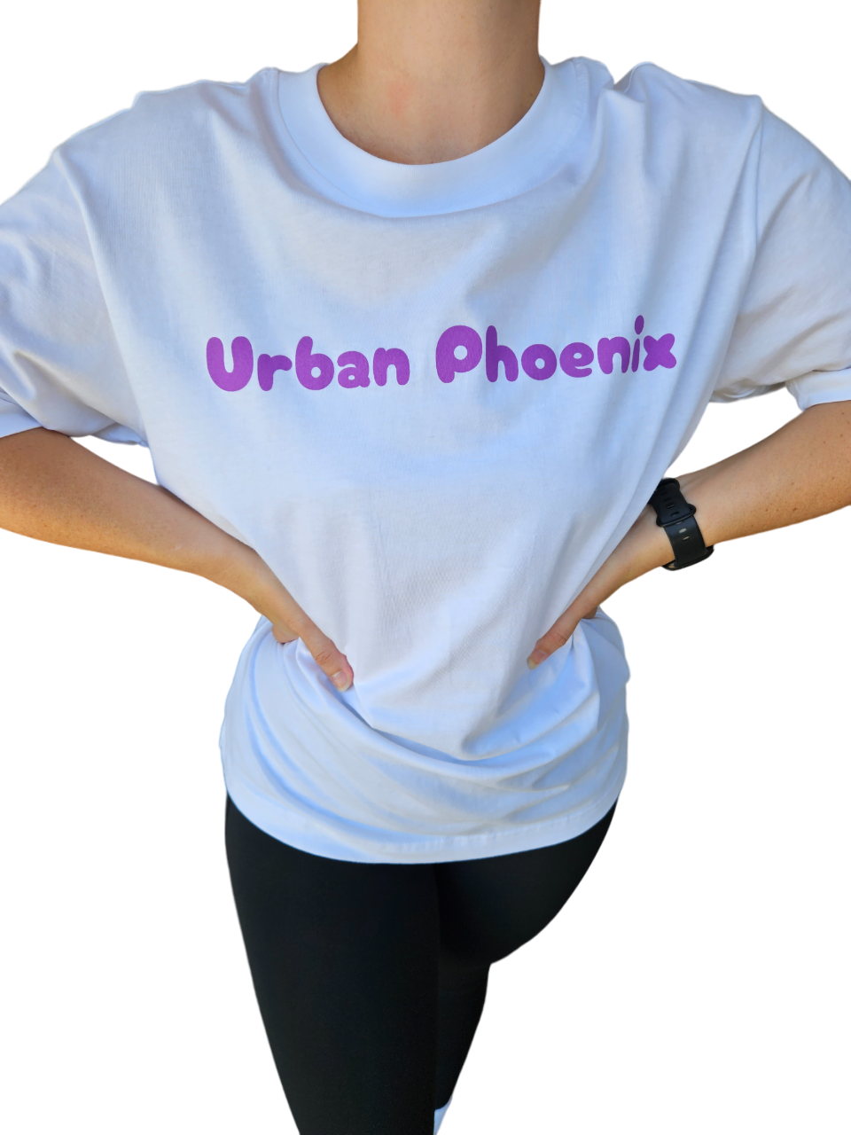 Cherry Oversized Tee White/Purple