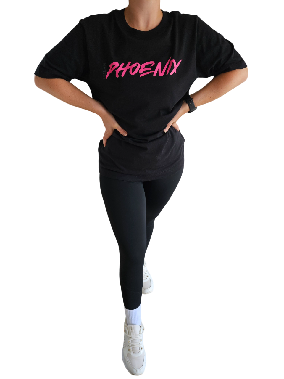 Hyper Oversized Tee Black/Pink