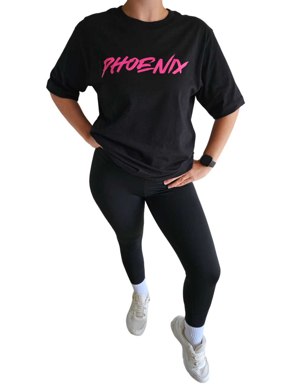 Hyper Oversized Tee Black/Pink