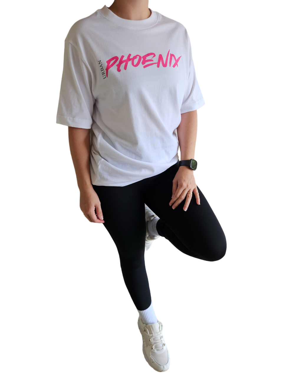 Hyper Oversized Tee White/Pink