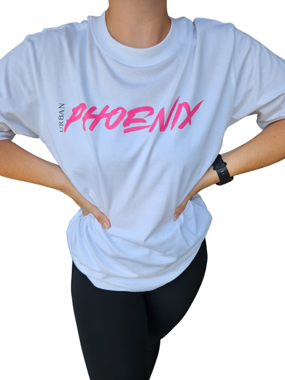 Hyper Oversized Tee White/Pink