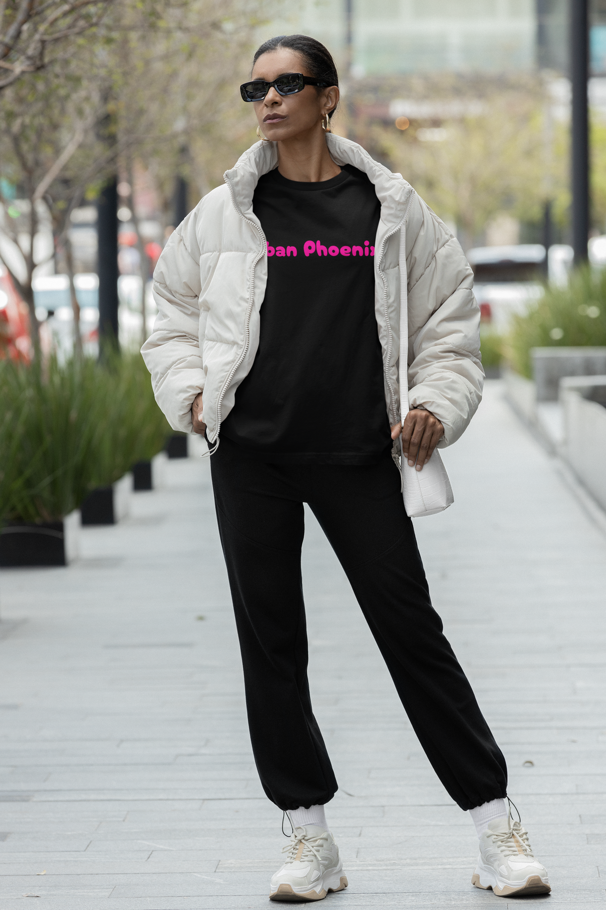 Cherry Oversized Tee Black/Pink
