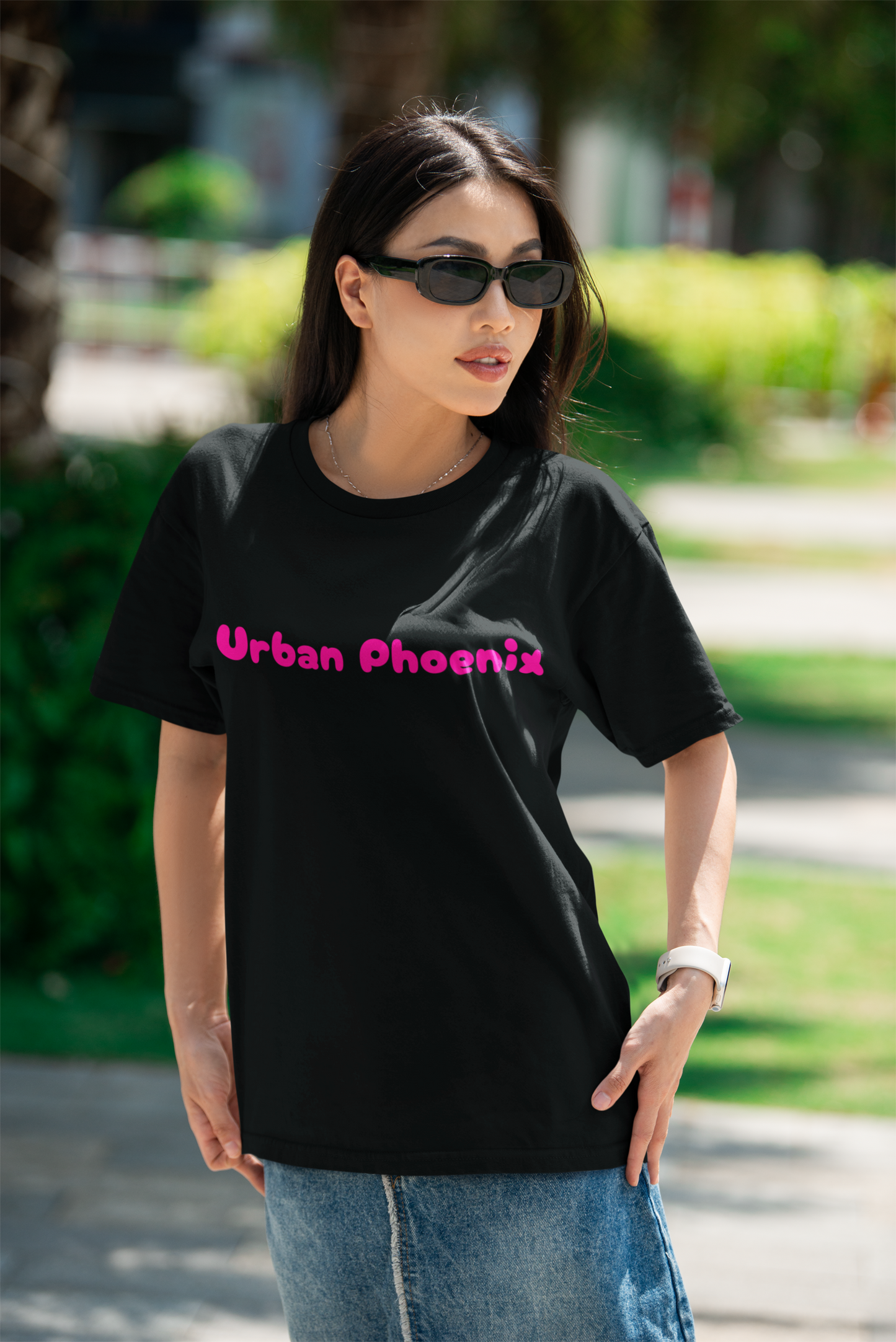 Cherry Oversized Tee Black/Pink