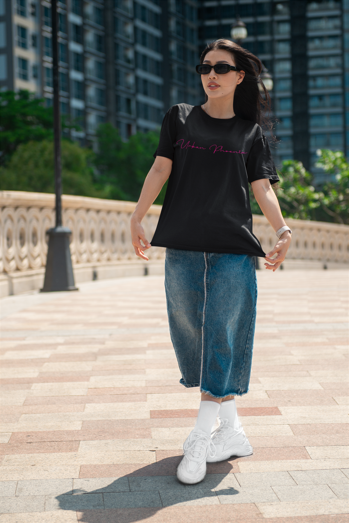 Billion Oversized Tee Black/Pink