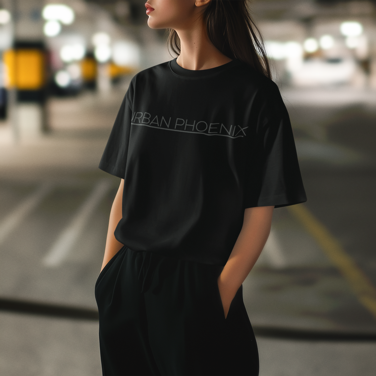 Urban Oversized Tee Black/Grey