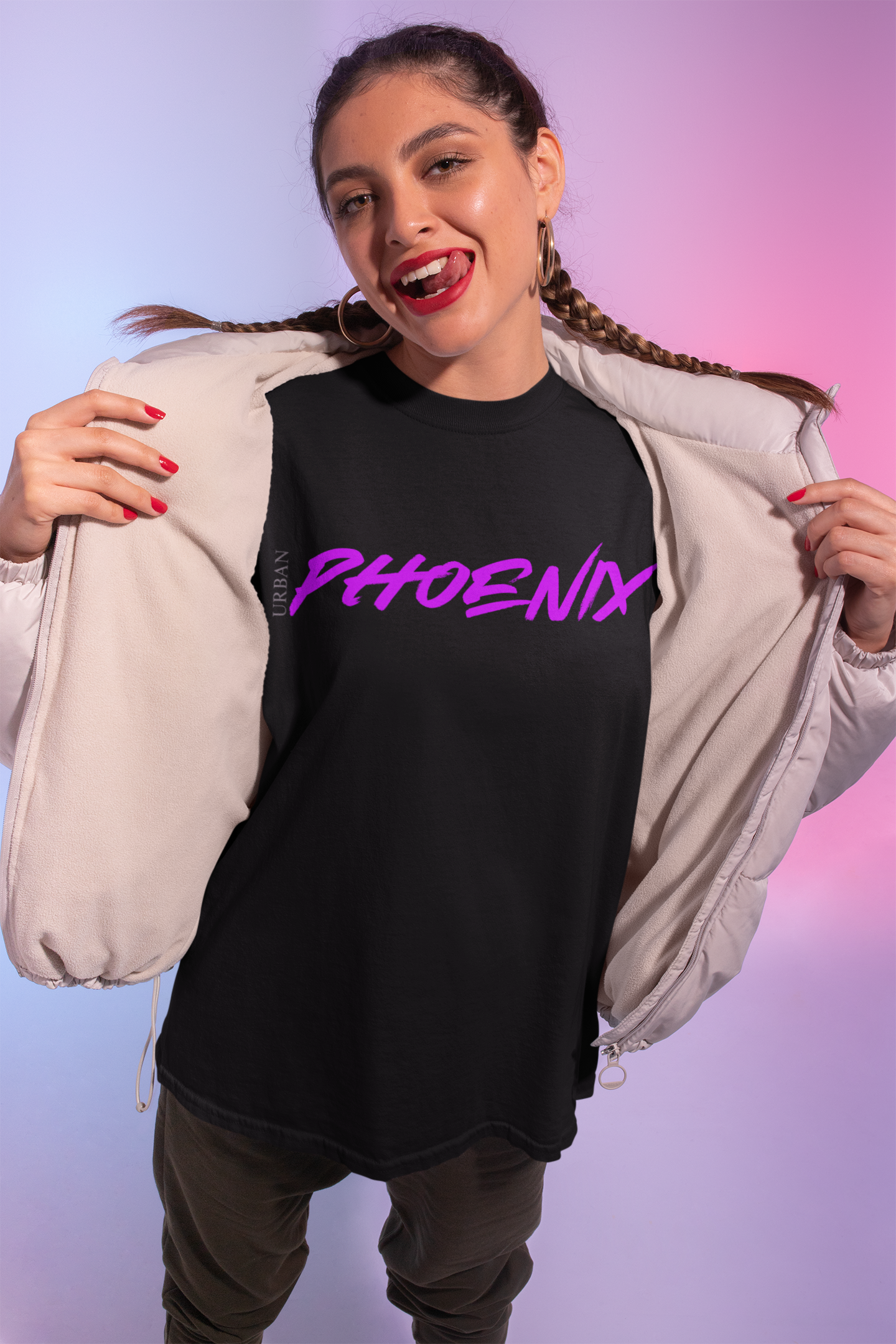 Hyper Oversized Tee Black/Purple