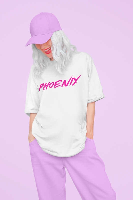 Hyper Oversized Tee White/Pink