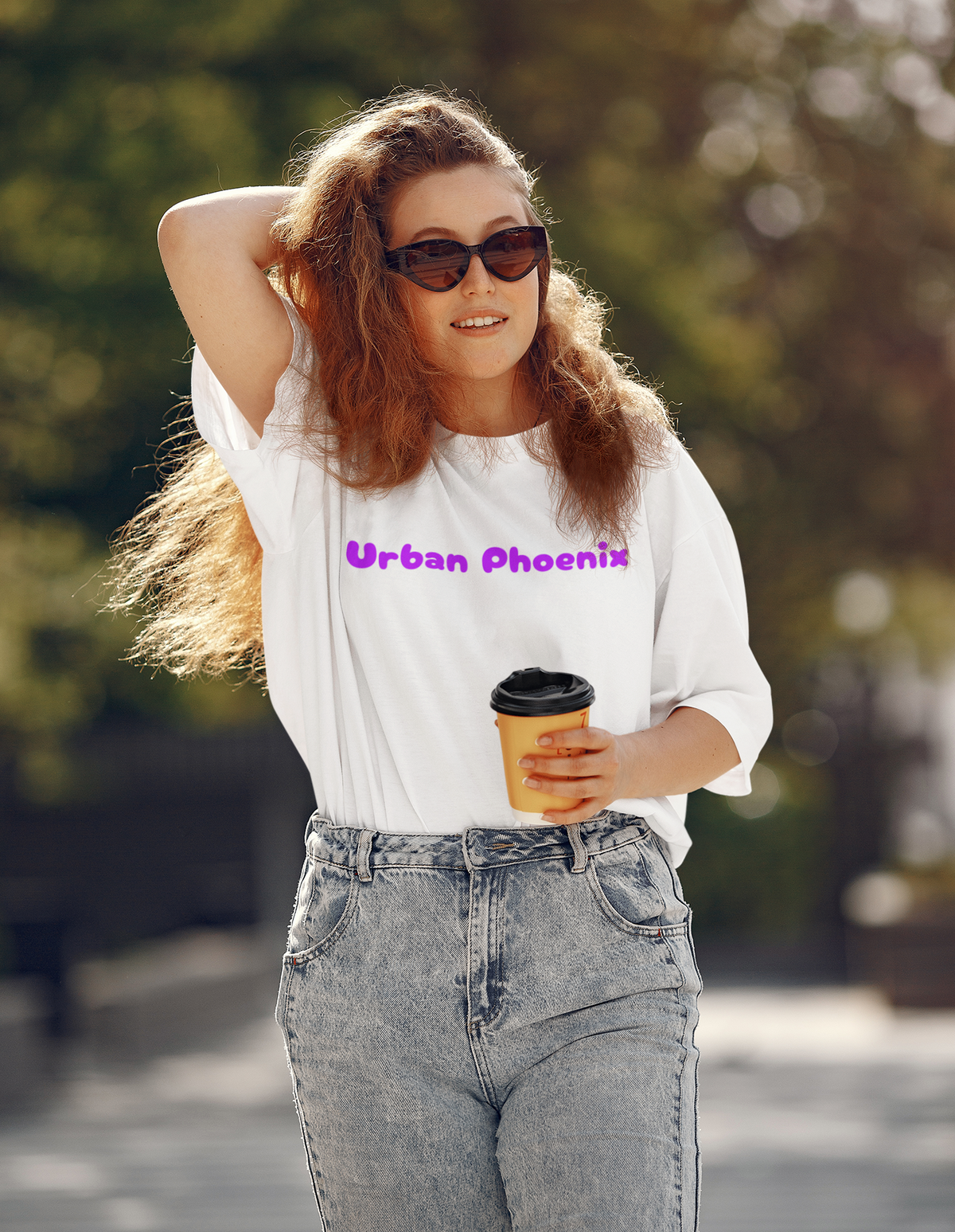 Cherry Oversized Tee White/Purple