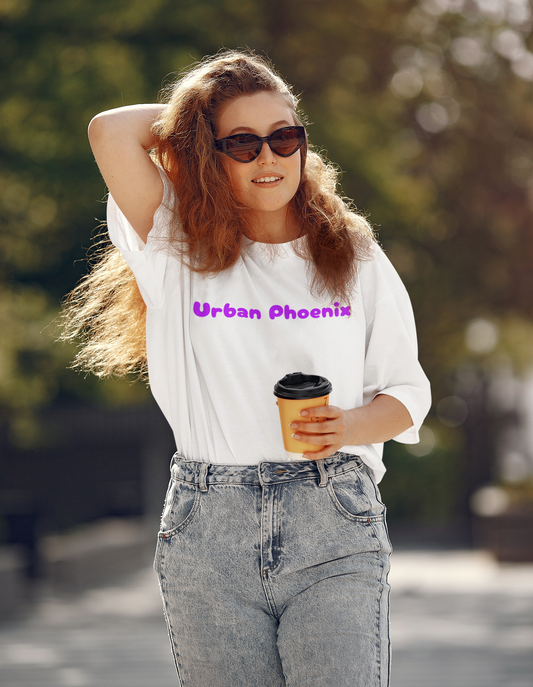 Cherry Oversized Tee White/Purple