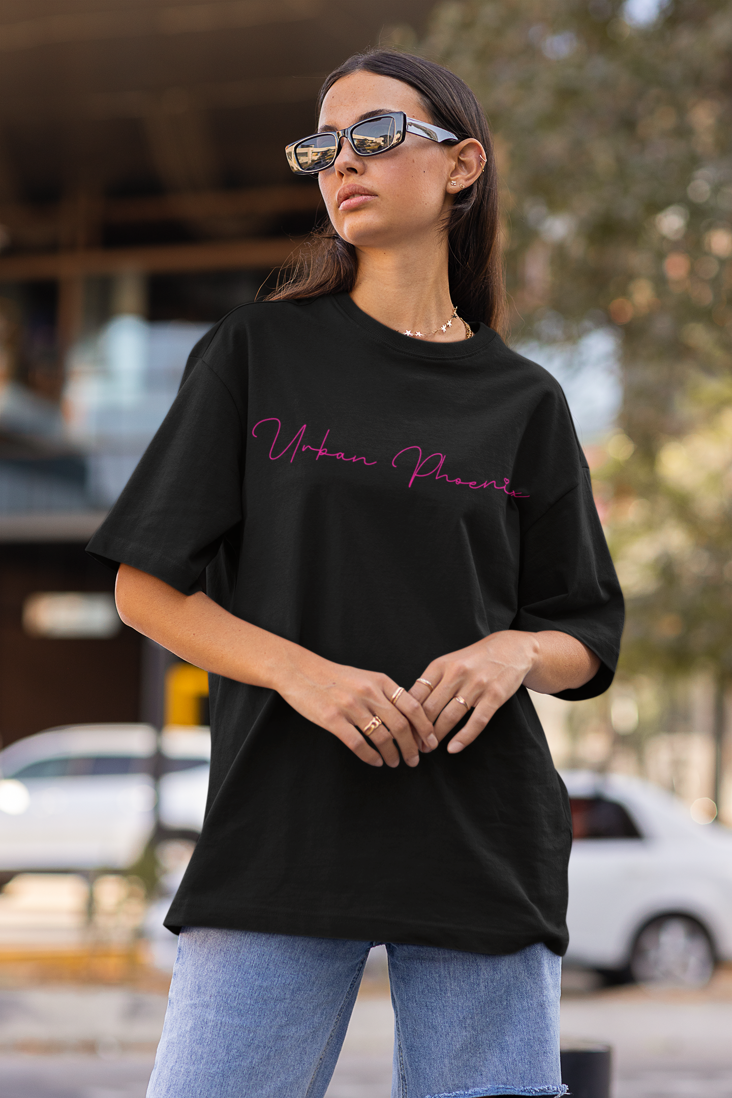 Billion Oversized Tee Black/Pink