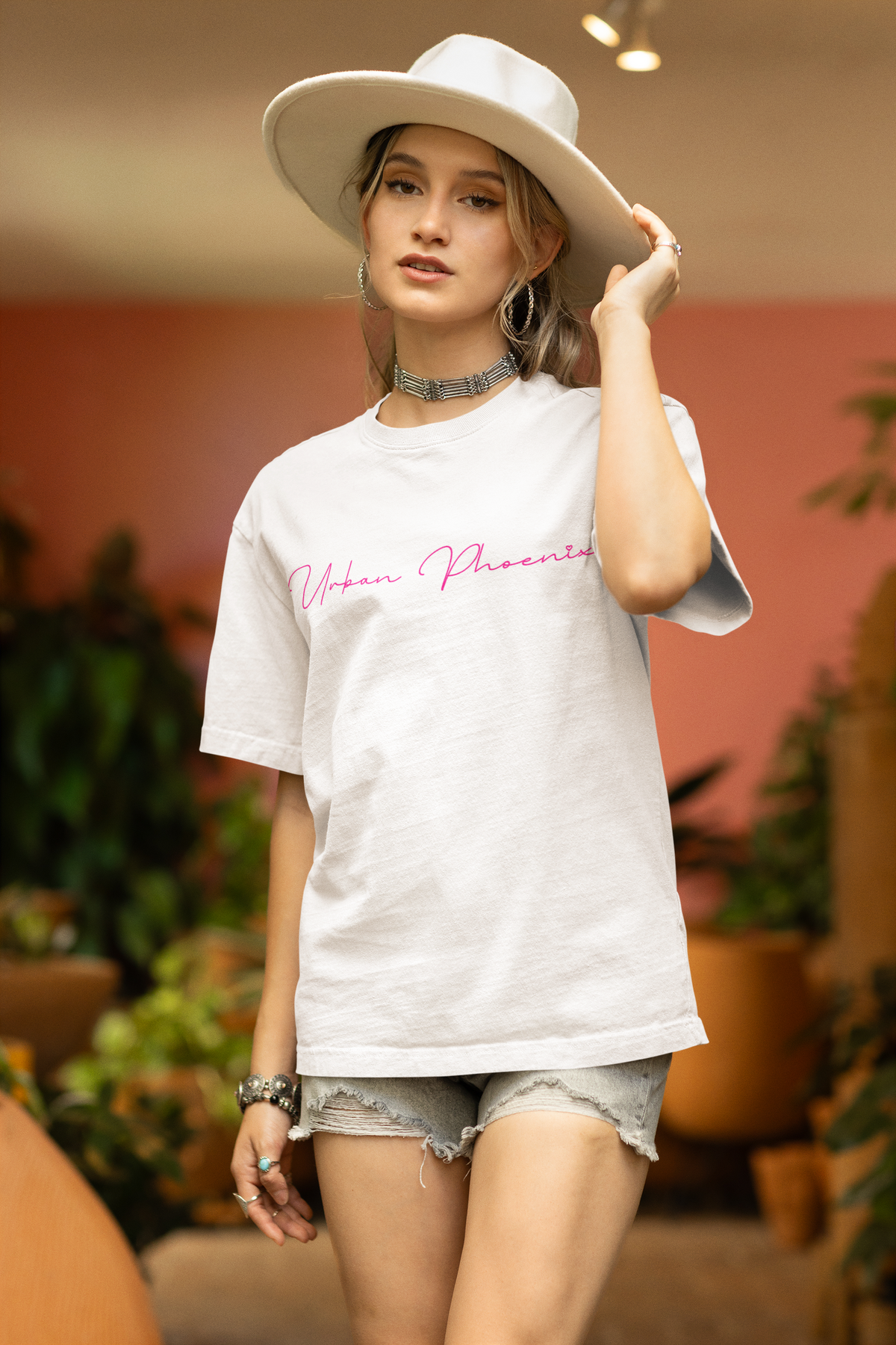 Billion Oversized Tee White/Pink