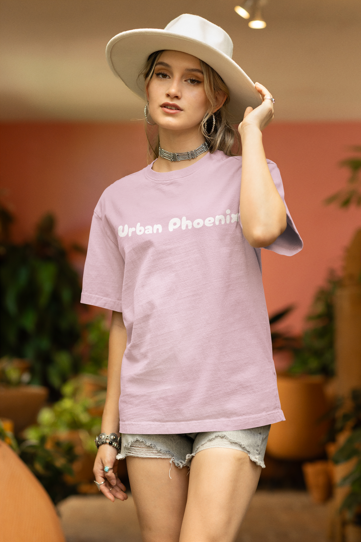 Cherry Oversized Tee Rose