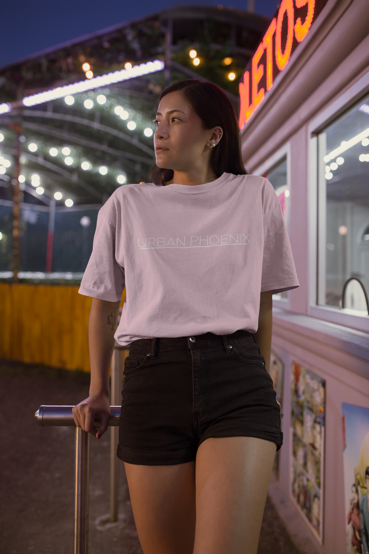 Urban Oversized Tee Rose