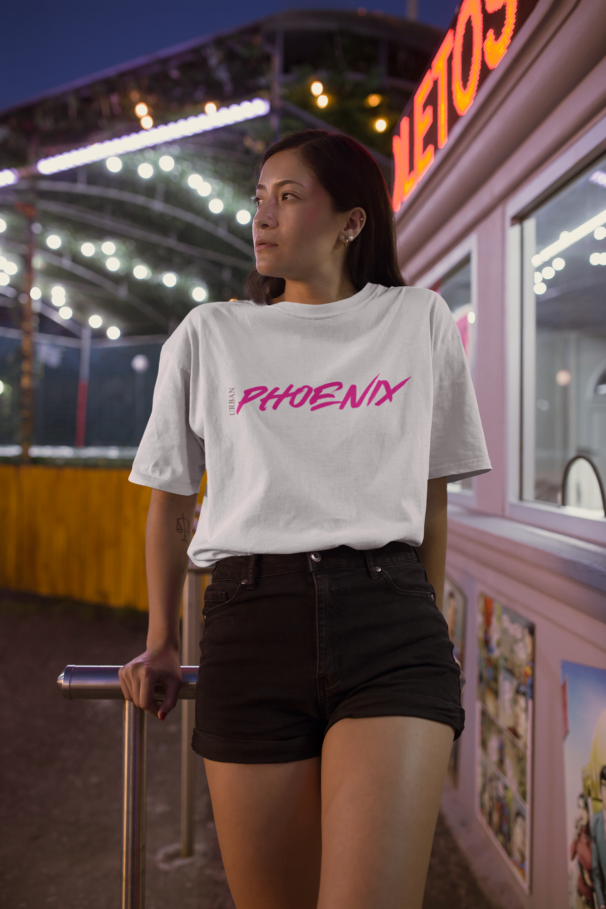 Hyper Oversized Tee White/Pink
