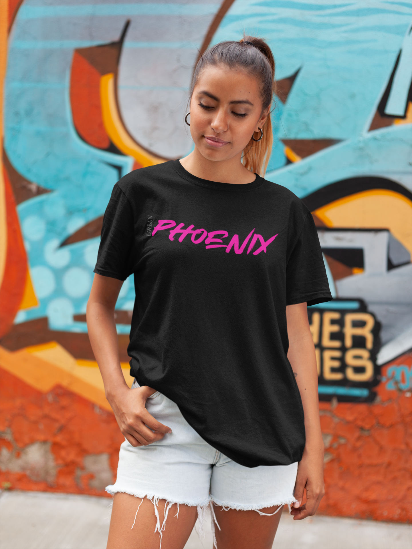 Hyper Oversized Tee Black/Pink