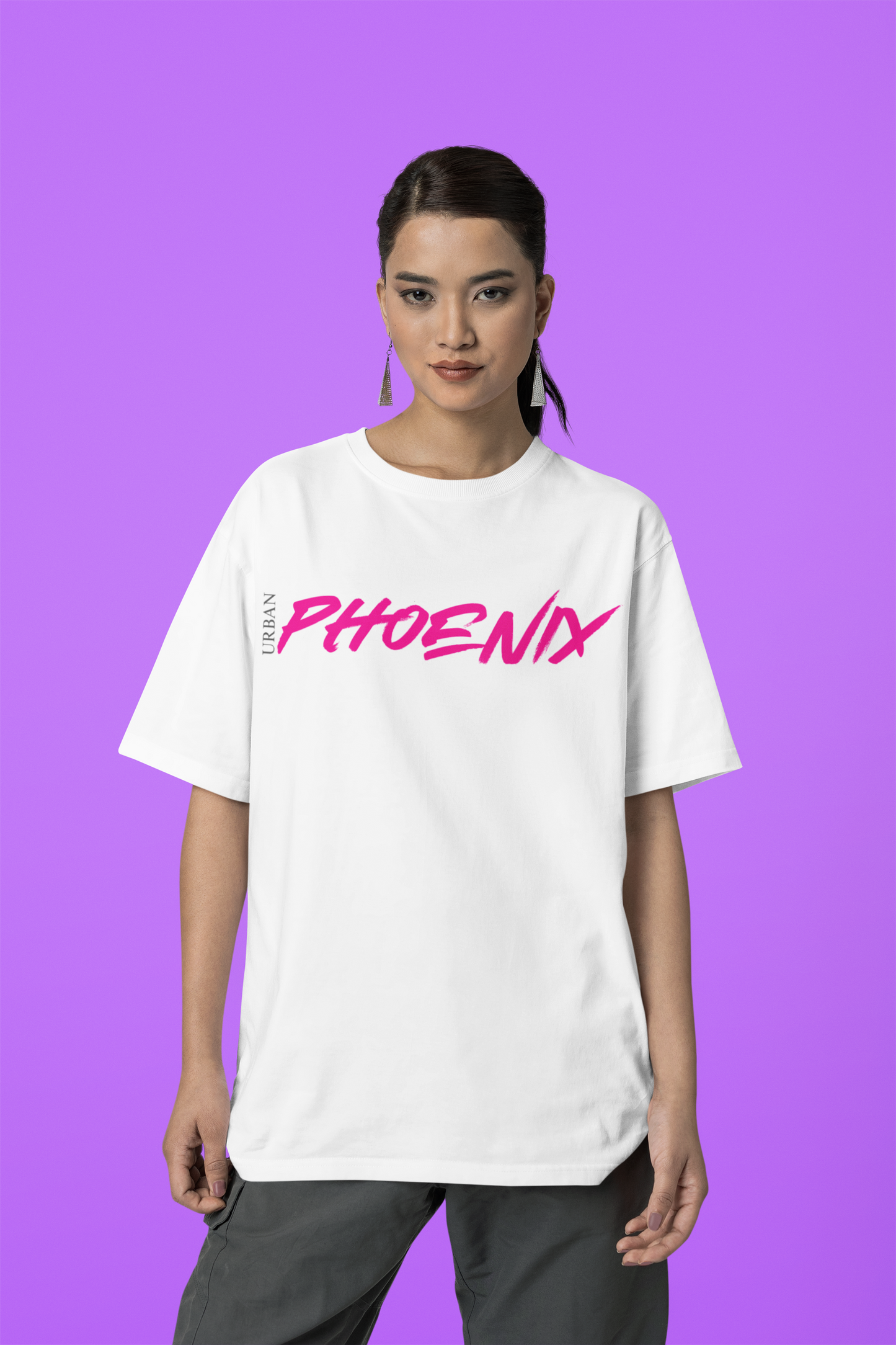 Hyper Oversized Tee White/Pink