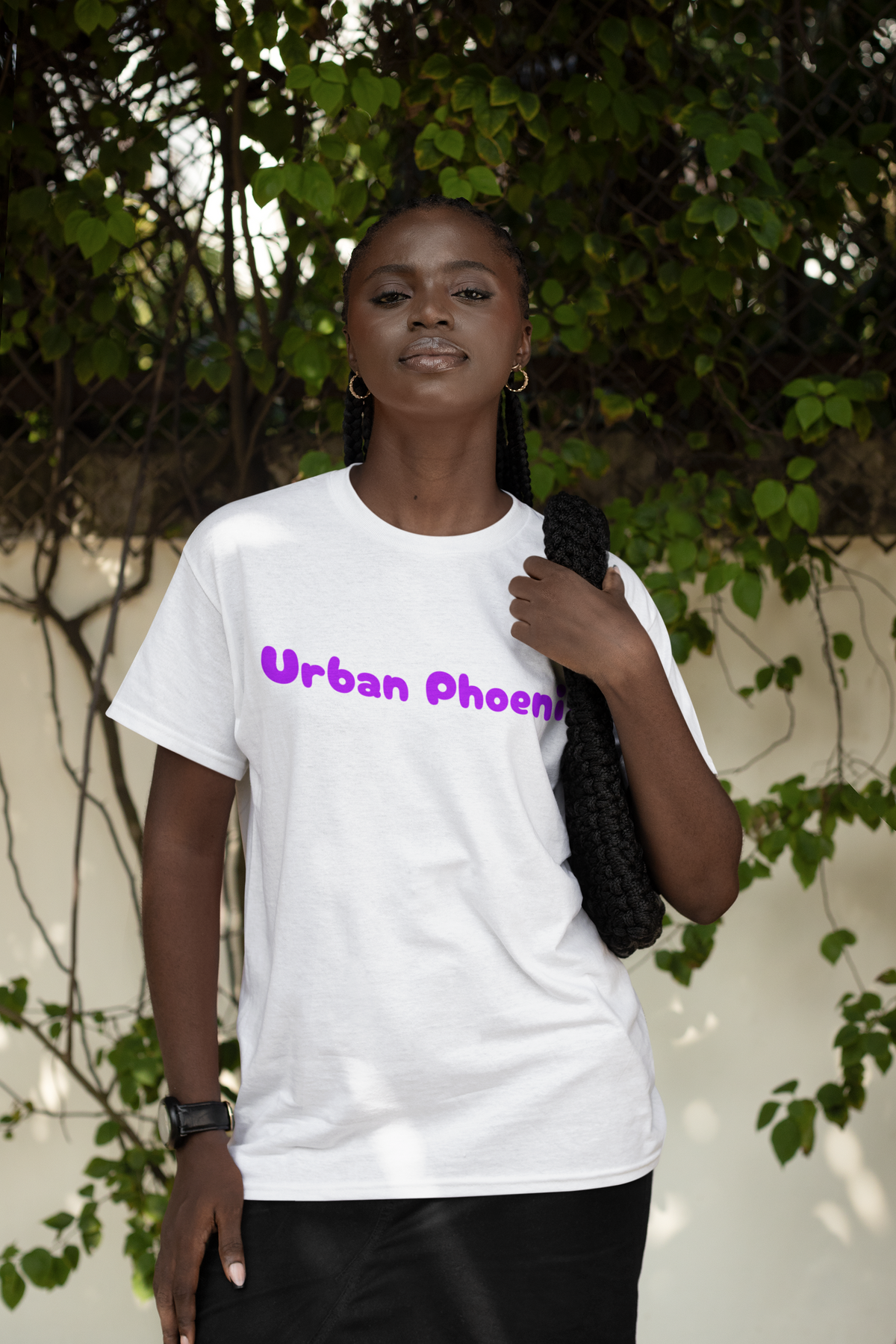 Cherry Oversized Tee White/Purple