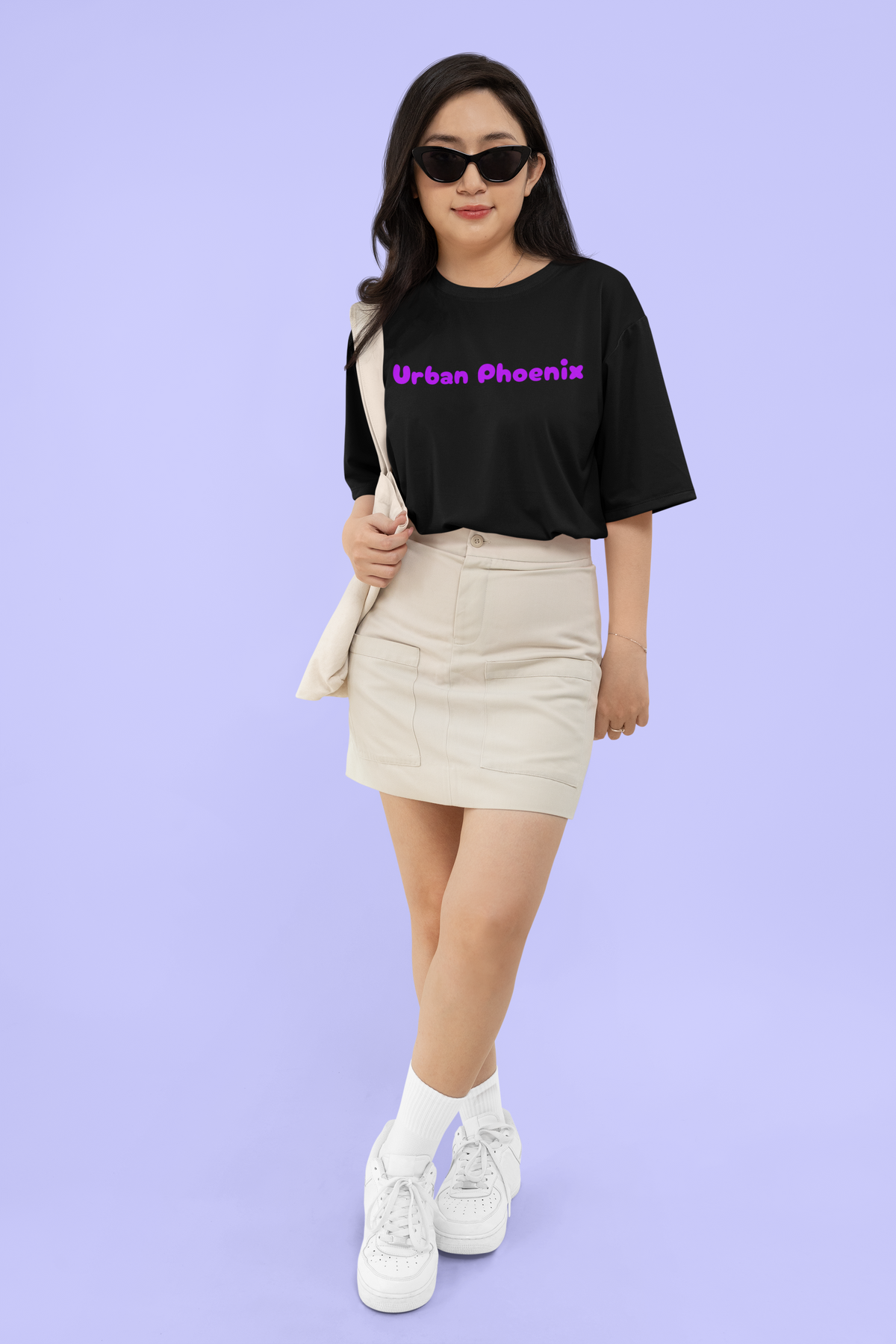 Cherry Oversized Tee Black/Purple