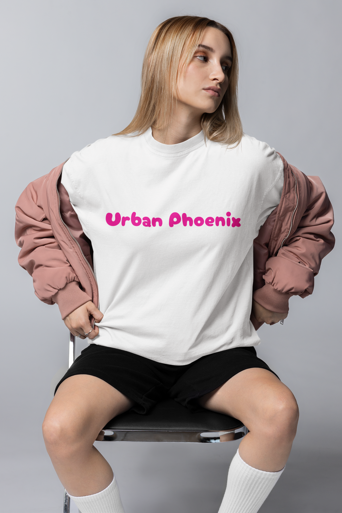 Cherry Oversized Tee White/Pink