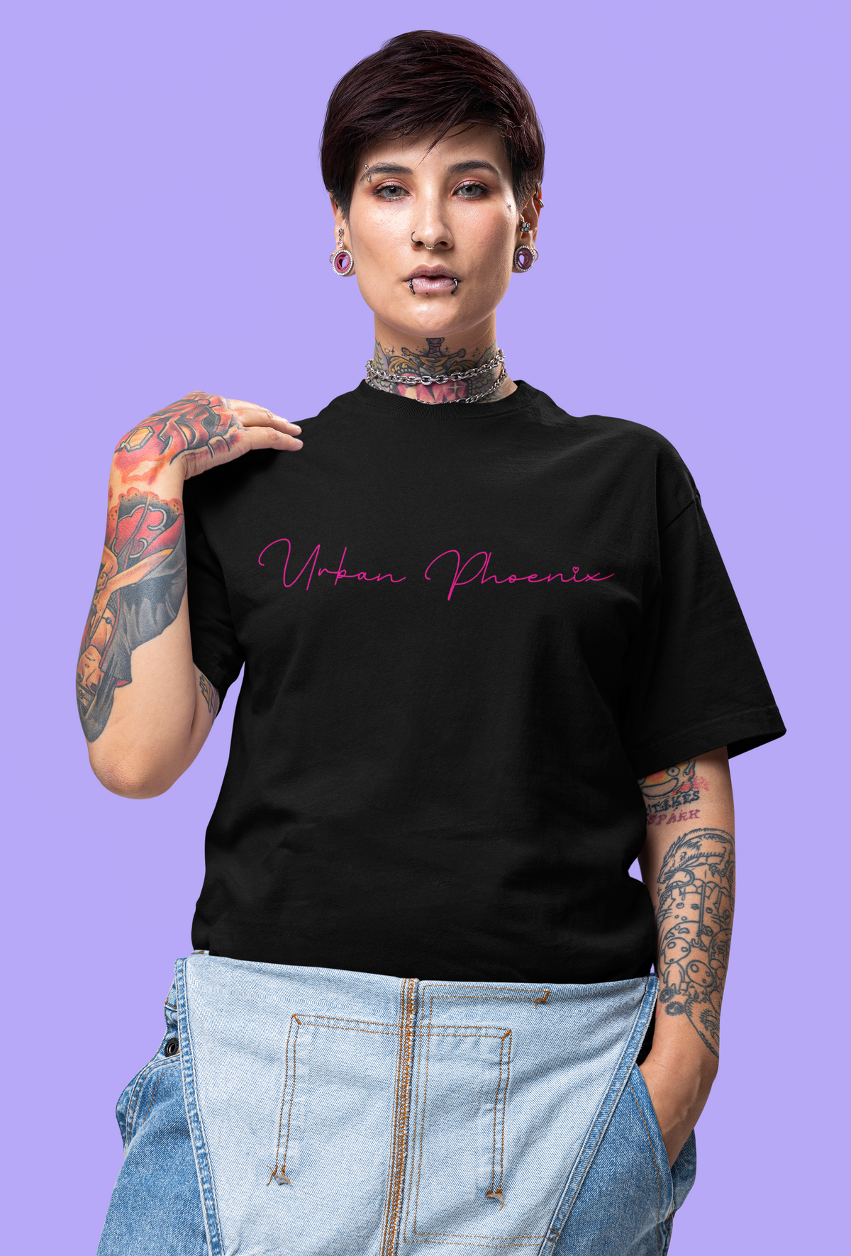 Billion Oversized Tee Black/Pink