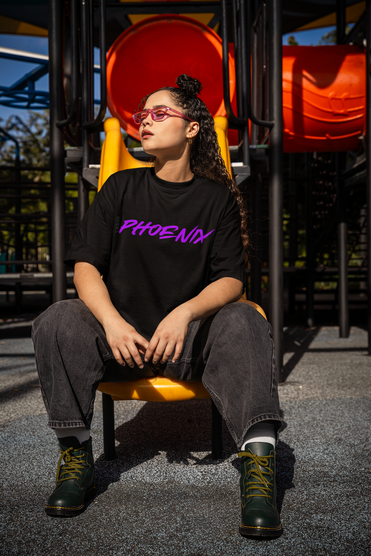 Hyper Oversized Tee Black/Purple