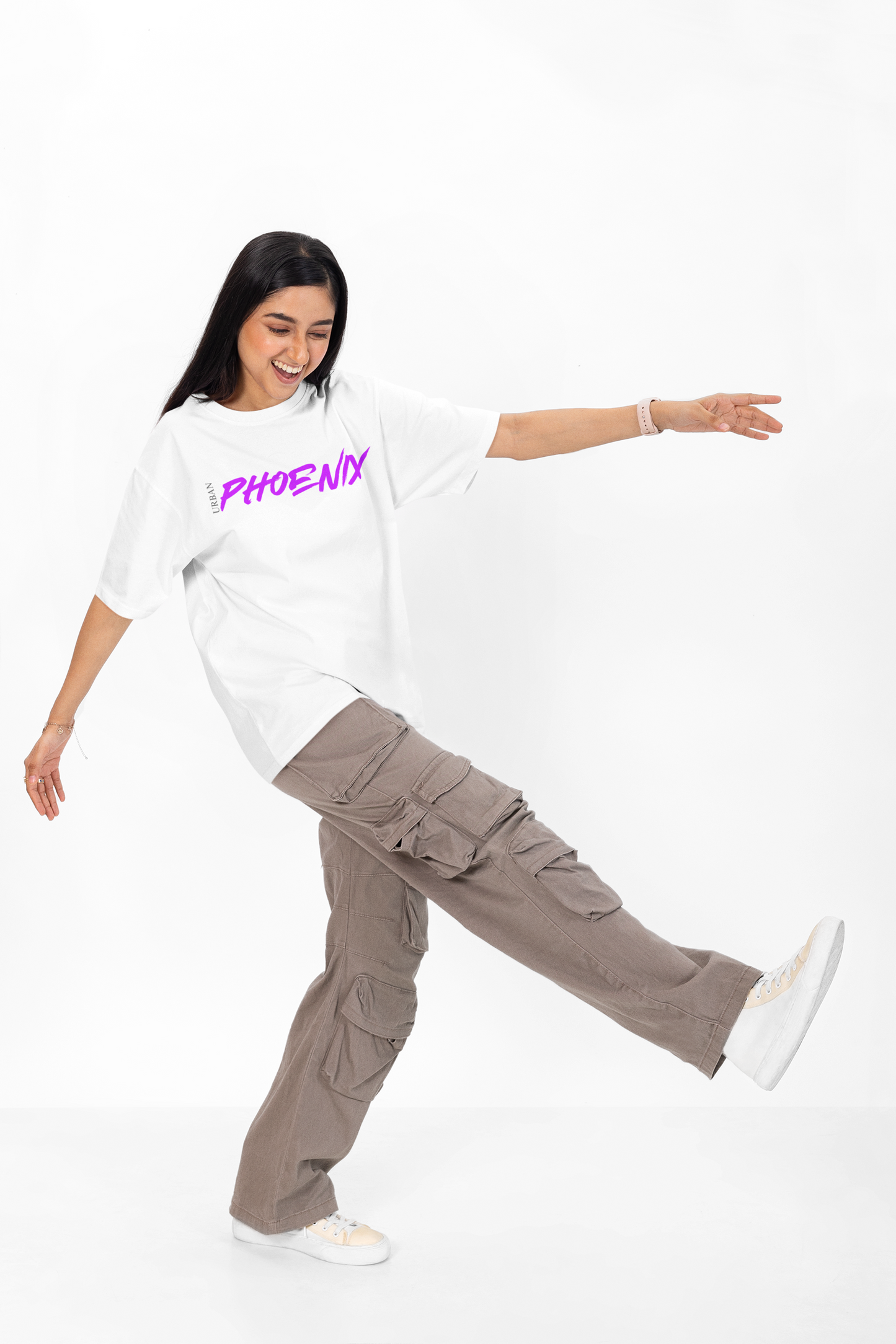 Hyper Oversized Tee White/Purple