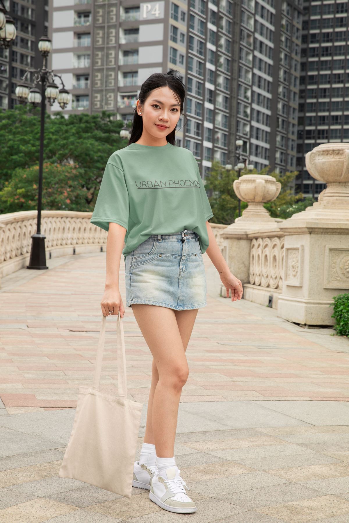 Urban Oversized Tee Sage