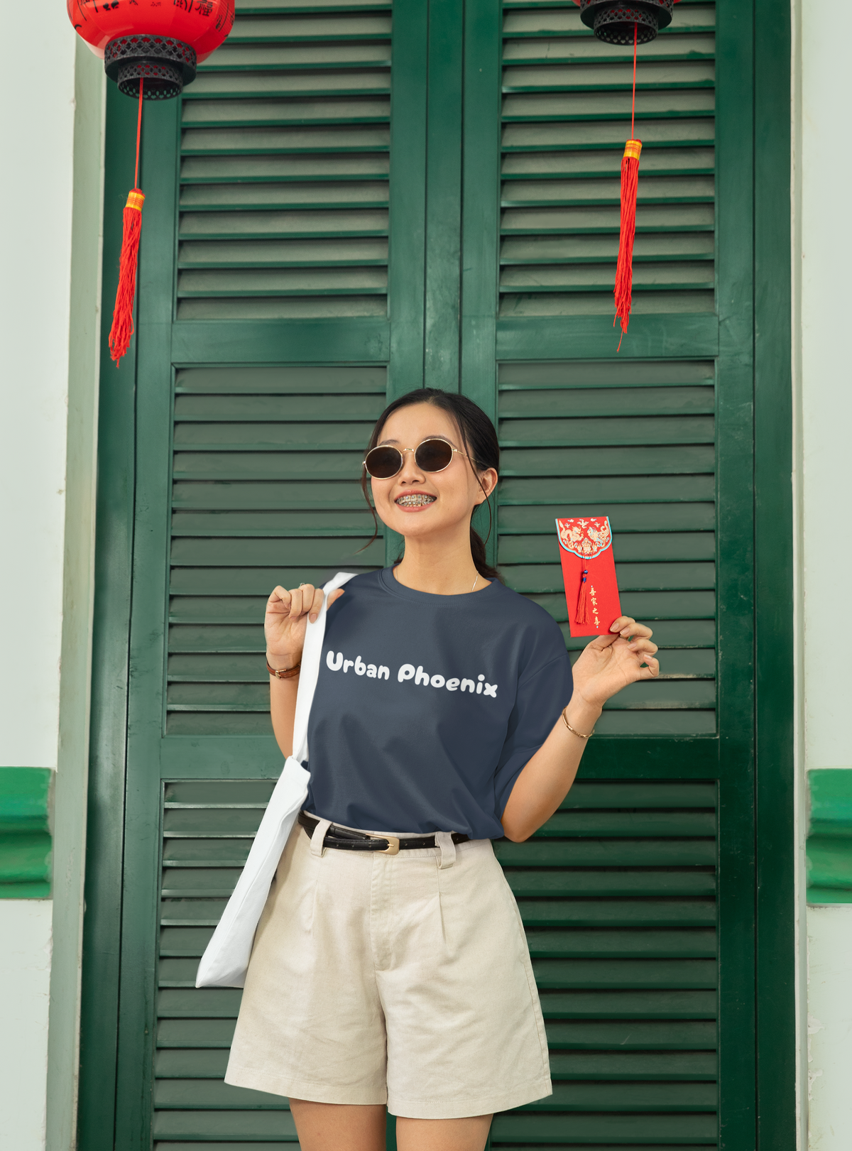 Cherry Oversized Tee Denim